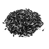 ワイヤークリンプ絶縁フェルールピンコードエンドターミナルAWG22 1000ピースブラック