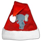 クリスマス サンタ帽 クリスマス プレゼント クリスマスツリー 飾り 象 ゾウ プリント スタイル サンタクロース帽子 サンタクロースキャップ パーティーグッズ Medium