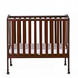 Dream On Me 2 in 1 Portable Folding Stationary Side Crib Cherry [並行輸入品]