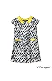 (フェリシモ) フィンレイソン 着こなし楽しむ 華やか ワンピース ガールズ EVELIINA 9 ムーミン 北欧柄 フィンランド FINLAYSON 生地