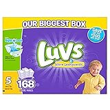 Luvs Ultra Leakguards Diapers, One Month Supply, Size 5, 168 Count by Luvs