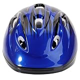 ヘルメット 子供用 軽量 3-7歳　helmet　8ホール　シンプル スポーツ　スケートボード　キックボード ローラー スケート　ウォーター スポーツ ブルー＆ブラック