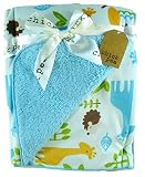 Chick Pea 30 x 40 Microfleece Monkey-Pattern Blue & Light Blue Blanket by Chick Pea