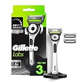 Gillette ジレット 髭剃り 本体 替刃 3個 スタンド付 カミソリ 剃刀 メンズ 深剃り ラボ