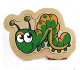 Children's toys Early Learning Puzzle Toy 3d Stereo Animals Toy Intellect Jigsaw Caterpillars by Upd