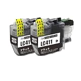 LC411BK互換インク ブラザー用 (ブラック２個) DCP-J928N-W/B DCP-J528N MFC-J905N DCP-J915N DCP-J1800N DCP-J926N-W/B DCP-J526N MFC-J904N MFC-J739DN/DWN MFC-J939DN/DWN DCP-J914N対応