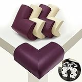 HOMYSNUG コーナークッション (16個セット) ベビー用 超弾力 コーナー ガード 赤ちゃん 子供 ご年配の方保護 ケガ防止 両面テープ付き ドアストッパー 付き (L型 厚手)