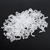 Acogedor 接木クリップ 　グラフトクリップ 　プラスチック製　苗木ツール 　植物移植　 接木用　ミニ透明　実用　100個セット