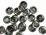 本貝ボタン MENS-7 9・10・11.5mm 黒蝶 20個セット (10mm)
