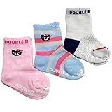 ダブルB(mikihouse) ３Ｐソックスパック クルーソックスタイプ 靴下 (17-19ｃｍ, ピンク（08）)