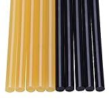 Gliston 接着剤 グルースティック ホットメルト ホットスティック 黒＆黄色組合せ10本入り 長さ270ｍｍ＊直径11ｍｍ