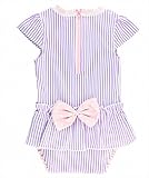 RuffleButts ラッフルバッツ ベビー用 ペプラムワンピース水着 ライラックシアサッカー (18-24m) [並行輸入品]