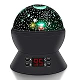ラウンド形状回転スタープロジェクタ、Relaxing Automaticalタイマースカイナイトライト、スターPlanetariumスペースfor Toddlers Baby子供プレゼントに作成の理想