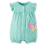 Carter's カーターズ　ミントグリーン　バタフライ　ロンパース　カバーオール パンツ ボディスーツ カバーオール　女の子　ベビー服 (9Ｍ) (6M)