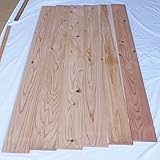 【5枚入り】とよ｜壁・天井用杉板（節有）本実目透加工－（約）長さ2000mm×厚さ12mm×働き幅130mm