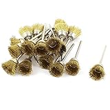 uxcell　研磨ブラシ　真鍮ワイヤー　研削ブラシ　ブリストルブラシ　ボウルカップ形状　交替品　18個　15mmブラシカップ直径