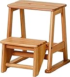 天然木スツール&amp;ステップ 2段式 FRX-513N ナチュラル色