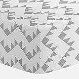 Carousel Designs Silver Gray Aztec Zig Zag Crib Sheet by Carousel Designs