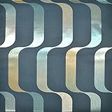 York Wallcoverings y6221002 Mid Centuryリボン壁紙、ブルース