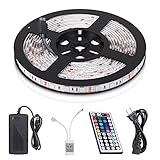 Youdepot 16.4ft/5m LED Strip Waterproof Color Changing RGB SMD5050 300led Flexible LED Light Rope wi