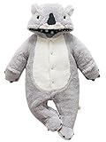 (コ-ランド) Co-land 着ぐるみ ベビー服 赤ちゃん ロンパース キッズ 可愛い 動物 コスチューム 防寒着 撮影 出産祝い 新生児 カバーオール 男の子 女の子 グレー 66