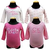 CalvinKlein カルバンクライン 長袖ボディスーツ4枚セット　0/3ヶ月