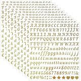 Honnydend アルファベットシール 1.27cm 10枚セット 英字 数字 ステッカー キラキラ 自粘着 大小文字 装飾シール 防水DIY 手作り 手帳 スケジュールステッカー