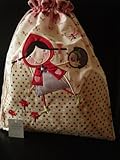 Gisela Graham Strawberry Patch Drawstring Bag by Gisela Graham