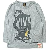 《H28年秋冬物》BOOM TOWNKIDS(ブームタウンキッズ) モンキーバナナスラブ天竺長袖Tシャツ 120cm/杢グレー NO.F-961135