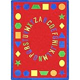Joy Carpets Kid Essentials Early Childhood First Lessons Rug Red 10'9 x 13'2 [並行輸入品]