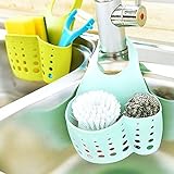 Generic Bluee : 1PCS New Kitchen Gadgets Sink Rack Storage Basket Bathroom Set Soap Hanging Shelf Si