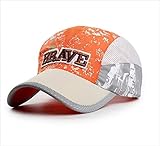 Rush.C ファッション 小物 帽子 キャップ キッズ メッシュ ライトブルー ホワイト オレンジ 【Rush.Cオリジナルハンカチセット】 B97 (オレンジ)