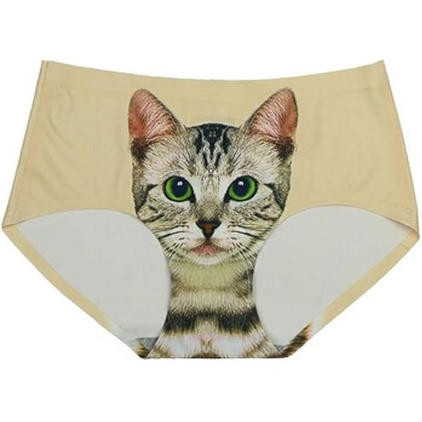 Amazon.co.jp: 滑らかな猫プリントアンチ露出パンティ
