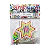 AteaMart DIYビーズ 5mm (キット内容:1個ペグボード+1個ピンセット+100ピースのカラフルBeadz+アイロンペーパー)（6角形）並行輸入品