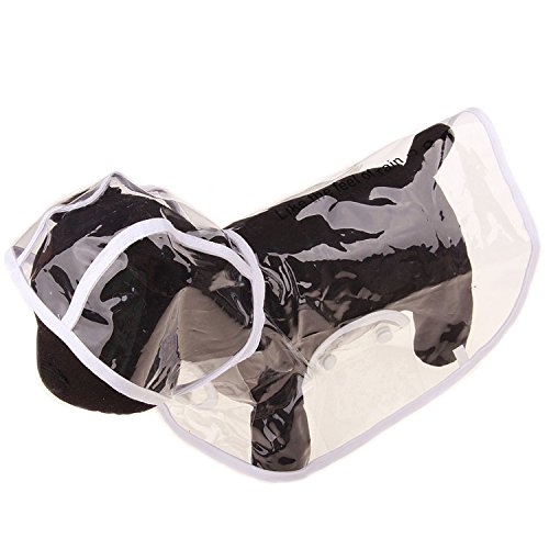 YideaHome 透明レインコート ペット服  犬服 カッパ  帽子付き 着せやすい ポンチョ式レインコート お出かけ 服 梅雨対策
