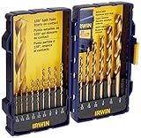 Irwin Tools 4935607 Titanium Coated High-Speed Steel Drill Bit Set, Pro Case, 15-Piece by Irwin Tool