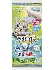 デオトイレ ふんわり香る消臭・抗菌シート ナチュラルガーデンの香り 10枚入り