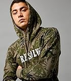 【AZUL BY MOUSSY】リーフ総柄プルオーバーパーカーS 柄KHA