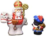Little People - Exclusive - 3-pack - Santa & Santas Helper & Horse - app. 3" [並行輸入品]