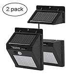 ソーラーライトモーションセンサー20LED防水壁ライトwith分離可能 WBPINEは花園、デ...