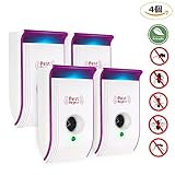 【4個入り】 ネズミ駆除！ アップグレード版三代目 超音波害虫駆除器 ネズミ撃退器 コンセント式 360°シャットアウ 180平方メートル広範囲 ねずみ超音波撃退機 害虫駆除装置 ネズミやゴキブリ害虫