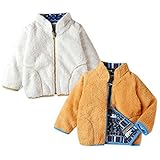 (アイボリー/95cm)ベビー服 男の子 アウター フルジップ ブルゾン ボアフリース 無地 プリント総柄 男児 ベビー