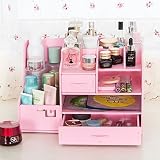 ドレッサー化粧品収納ボックスシンプルな多層仕上げシェルフ ( 色 : ピンク ぴんく )