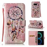 Samsung Note 8ケースのSevenPandaケース、Samsung Galaxy Note 8ケース用の3Dキラキララグジュアリーケースラインストーン携帯電話ケースブックスタイルのフリップ