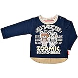 2017年 春物 ZOOMIC ズーミック くま パンダ アップリケ 長袖Ｔシャツ ネイビー◇80cm