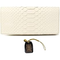 Amazon | [SakuraZen] 白蛇 長財布 本 蛇革 財布 ヘビ 柄 メンズ  