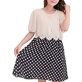 (ハッピーココ) happykoko マタニティ ワンピース 春 夏 ボーダー 妊婦服 ゆったり 楽々 お呼ばれ お宮参り (紺 スカート)