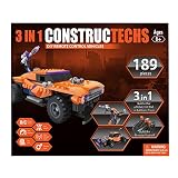3 in 1 constructechs DIY 189-pcsリモートコントロール、オフロードトラック、掘削ロボット