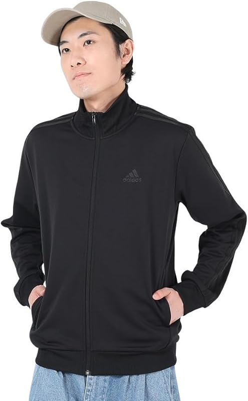 adidas(アディダス) ジャージトップ3ストライプス レギュラーフィット ダブルニット トラックトップ BXF58メンズ