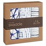 (エイデンアンドアネイ) aden+anais おくるみ スワドル aden+anis bamboo swaddle 3-pack インディゴ [並行輸入品]